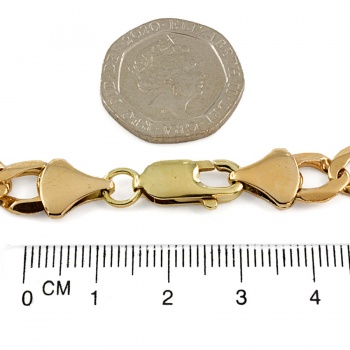 9ct gold 15.9g 9½ inch curb Bracelet